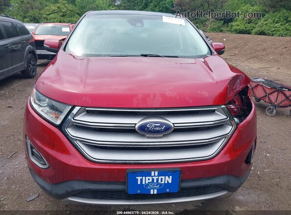 2FMPK4K91GBC10252 2016 FORD EDGE Red Vista del cuadro de instrumentos