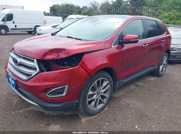 2FMPK4K91GBC10252 2016 FORD EDGE Red Vista tres cuartos delantera izquierda