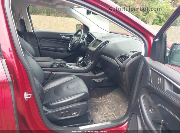 2FMPK4K91GBC10252 2016 FORD EDGE Red Vista interior delantera