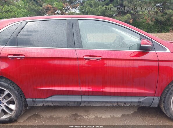 2FMPK4K91GBC10252 2016 FORD EDGE Red Vista interior trasera