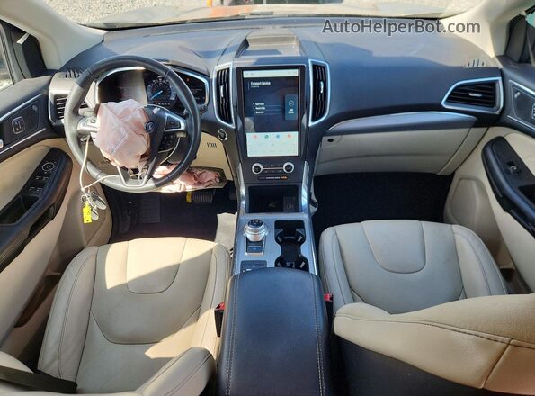 2FMPK4K91MBA21094 2021 FORD EDGE Желто-коричневый Вид панели приборов