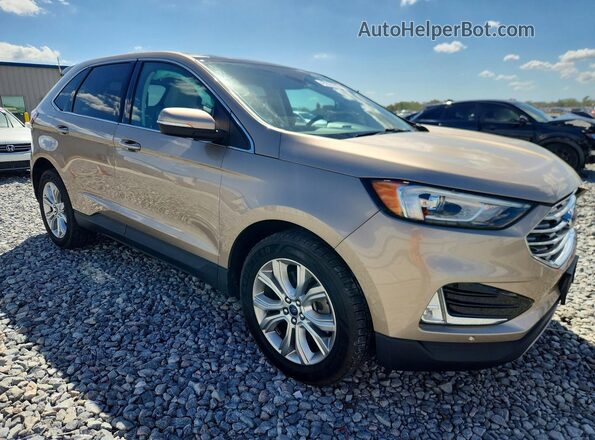 2FMPK4K91MBA21094 2021 FORD EDGE Желто-коричневый Передняя правая четверть