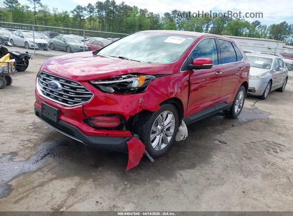 2FMPK4K96PBA19202 2023 FORD EDGE Red წინა მარცხენა ხედი სამი მეოთხედიდან