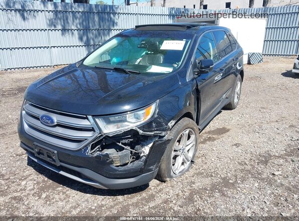 2FMPK4K97HBB58398 2017 FORD EDGE Black წინა მარცხენა ხედი სამი მეოთხედიდან