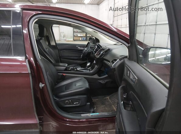 2FMPK4K98HBB88977 2017 FORD EDGE Maroon Widok wnętrza z przodu