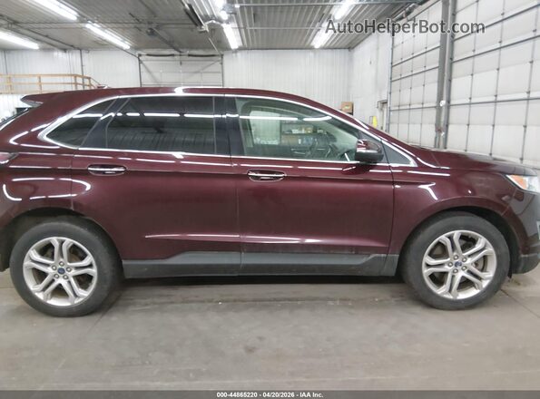 2FMPK4K98HBB88977 2017 FORD EDGE Maroon Widok wnętrza 360 stopni