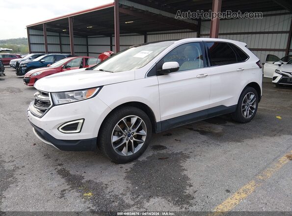 2FMPK4K98HBC29575 2017 FORD EDGE White წინა მარცხენა ხედი სამი მეოთხედიდან