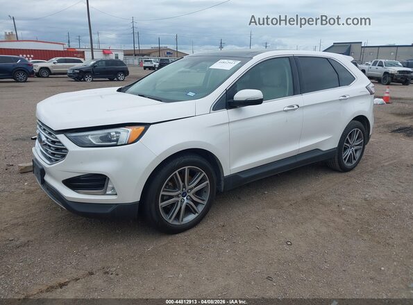 2FMPK4K99KBB70205 2019 FORD EDGE White Передня ліва чверть