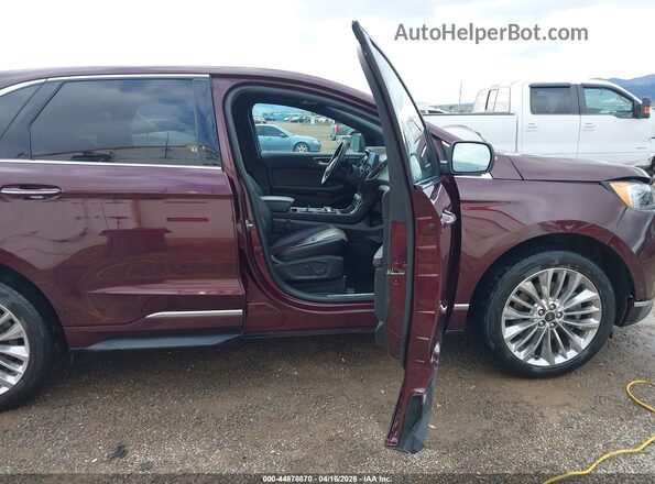 2FMPK4K9XNBA12749 2022 FORD EDGE Burgundy წინა სალონის ხედი