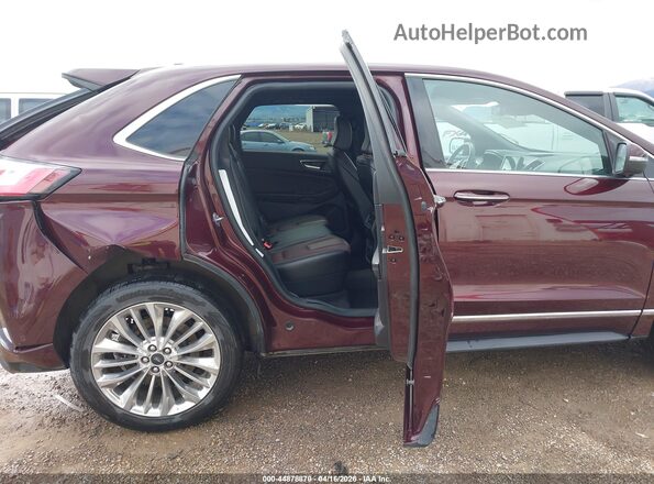 2FMPK4K9XNBA12749 2022 FORD EDGE Burgundy VIN კოდის სტიკერის ხედი