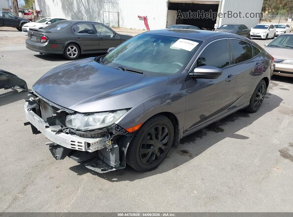 2HGFC2F59HH557899 2017 HONDA CIVIC Gray წინა მარცხენა ხედი სამი მეოთხედიდან