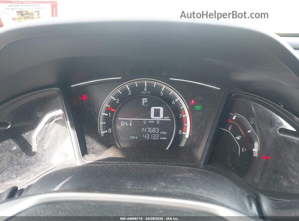 2HGFC2F59HH567333 2017 HONDA CIVIC Gray Widok tylnych siedzeń