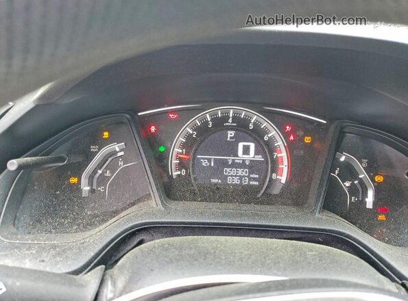 2HGFC2F5XGH544593 2016 HONDA CIVIC Black Widok zestawu wskaźników