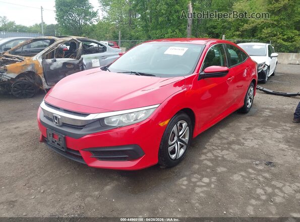 2HGFC2F5XGH554752 2016 HONDA CIVIC Red Առջևի ձախ երեք քառորդ տեսարան