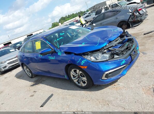 2HGFC2F60KH561906 2019 HONDA CIVIC Blue Սարքավորումների վահանակի տեսք