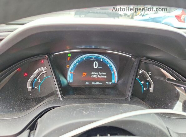 2HGFC2F61MH529095 2021 HONDA CIVIC Gray ხელსაწყოთა პანელის ხედი