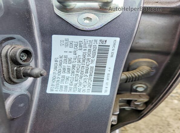 2HGFC2F61MH529095 2021 HONDA CIVIC Gray ძრავის განყოფილების ხედი