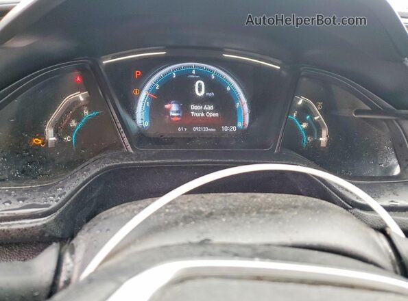2HGFC2F62KH570168 2019 HONDA CIVIC Silver ხელსაწყოთა პანელის ხედი