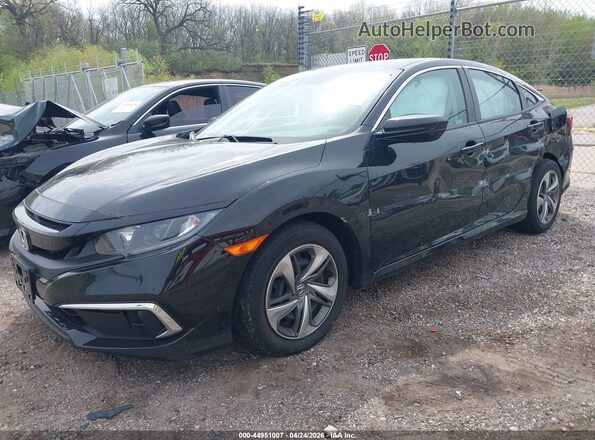 2HGFC2F62LH504172 2020 HONDA CIVIC Black წინა მარცხენა ხედი სამი მეოთხედიდან