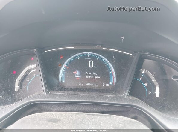 2HGFC2F62LH504172 2020 HONDA CIVIC Black უკანა სავარძლების ხედი
