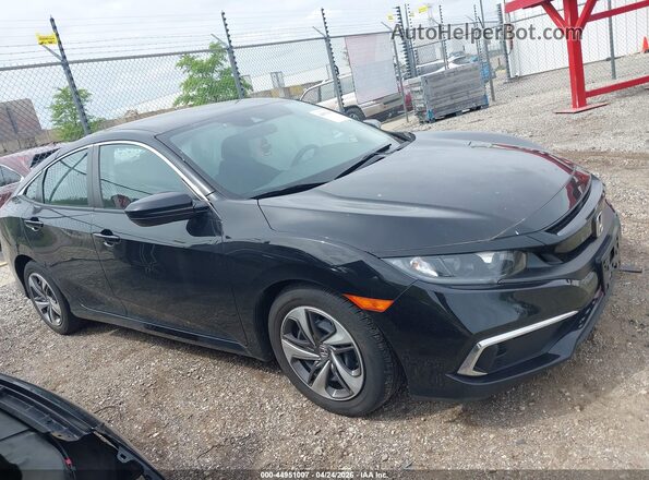 2HGFC2F62LH504172 2020 HONDA CIVIC Black უკანა სალონის ხედი