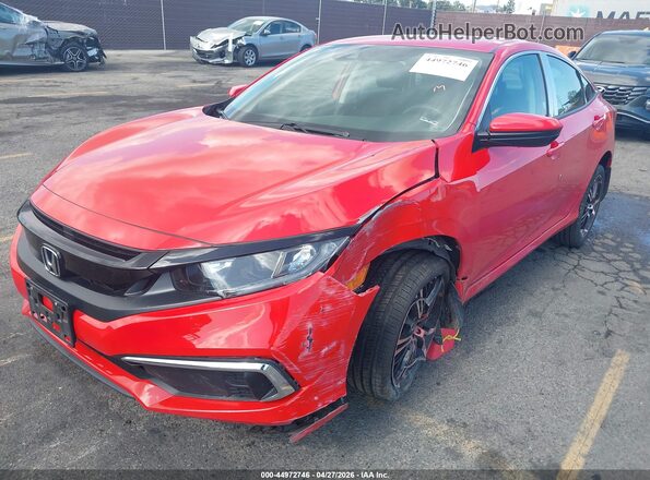 2HGFC2F64LH595106 2020 HONDA CIVIC Red Przód lewy