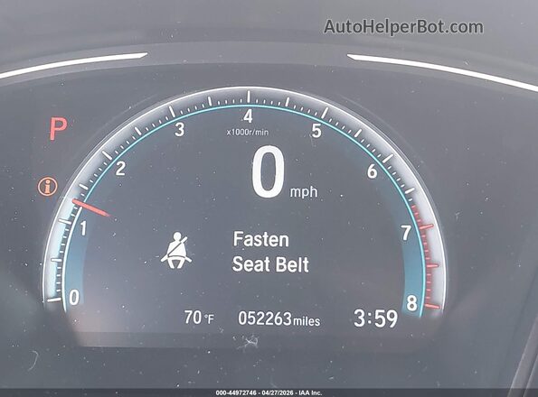 2HGFC2F64LH595106 2020 HONDA CIVIC Red Widok tylnych siedzeń