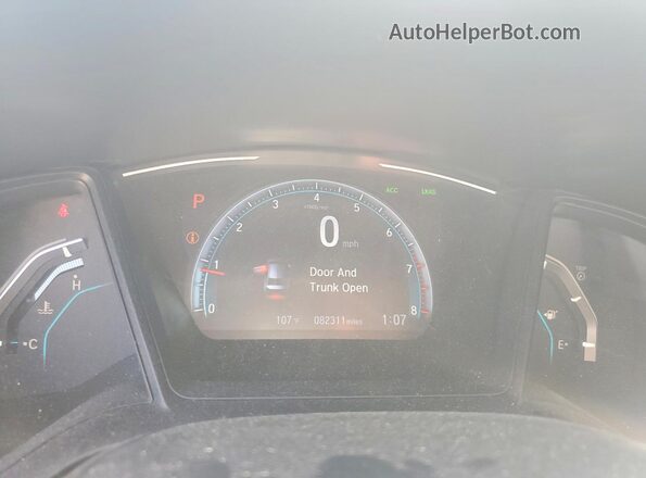 2HGFC2F64MH526496 2021 HONDA CIVIC White Instrument cluster view
