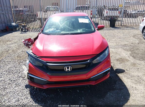 2HGFC2F67KH604265 2019 HONDA CIVIC Red Вид щитка приладів