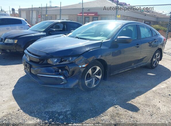 2HGFC2F68LH504516 2020 HONDA CIVIC Black წინა მარცხენა ხედი სამი მეოთხედიდან