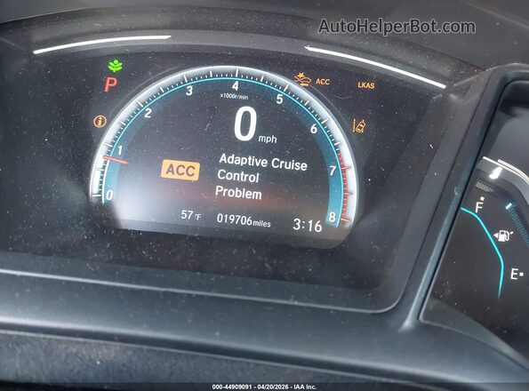 2HGFC2F68LH504516 2020 HONDA CIVIC Black უკანა სავარძლების ხედი