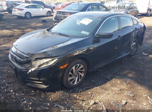 2HGFC2F70JH577496 2018 HONDA CIVIC Black წინა მარცხენა ხედი სამი მეოთხედიდან