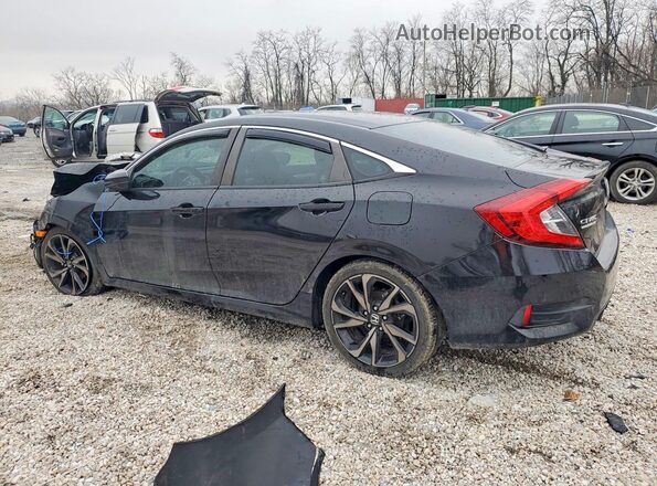 2HGFC2F81LH583643 2020 HONDA CIVIC Black Հետևի ձախ