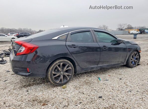 2HGFC2F81LH583643 2020 HONDA CIVIC Black Հետևի աջ