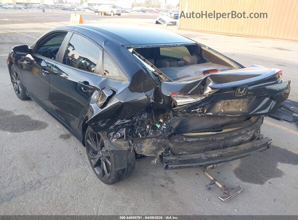 2HGFC2F82KH598330 2019 HONDA CIVIC Black Rear left