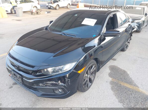 2HGFC2F82KH598330 2019 HONDA CIVIC Black Front left