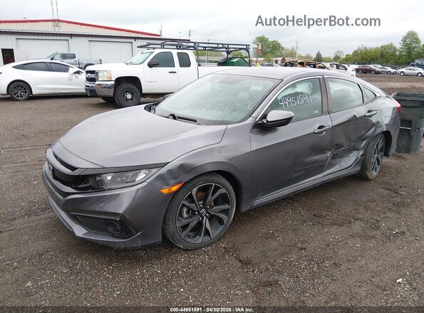 2HGFC2F82LH529610 2020 HONDA CIVIC Gray Przód lewy