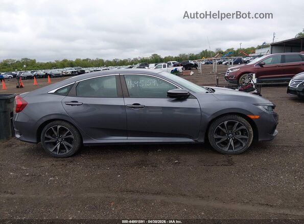 2HGFC2F82LH529610 2020 HONDA CIVIC Gray Widok wnętrza z tyłu
