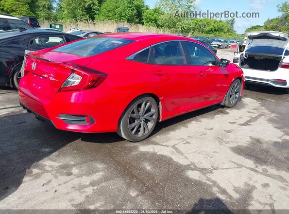 2HGFC2F82LH563143 2020 HONDA CIVIC Red Rear right