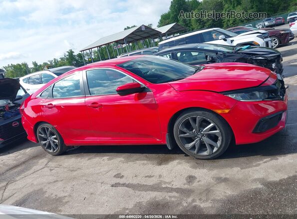 2HGFC2F82LH563143 2020 HONDA CIVIC Red Rear interior view