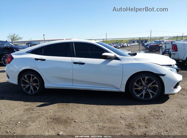 2HGFC2F82LH590455 2020 HONDA CIVIC White Widok wnętrza z tyłu