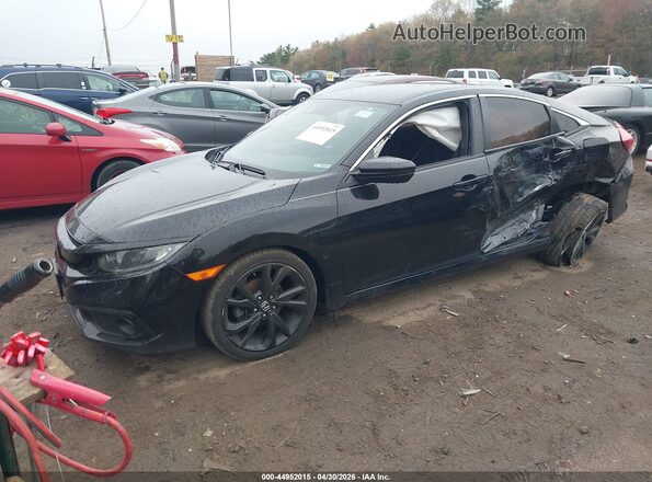 2HGFC2F82MH534906 2021 HONDA CIVIC Black წინა მარცხენა ხედი სამი მეოთხედიდან