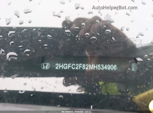 2HGFC2F82MH534906 2021 HONDA CIVIC Black ძრავის განყოფილების ხედი