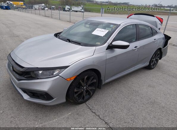2HGFC2F83LH551955 2020 HONDA CIVIC Silver Przód lewy