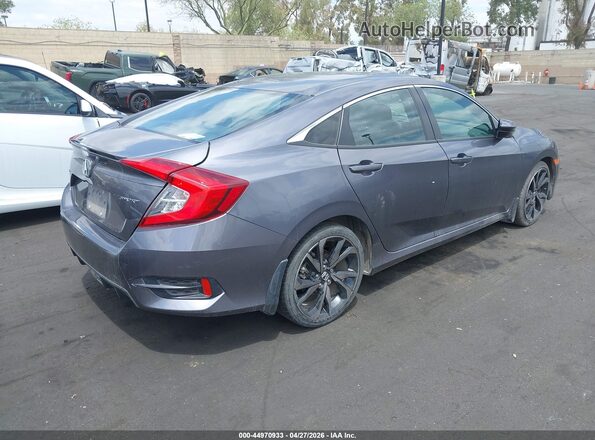 2HGFC2F83LH592845 2020 HONDA CIVIC Gray Задня права чверть