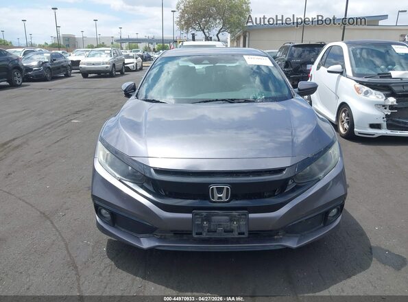 2HGFC2F83LH592845 2020 HONDA CIVIC Gray Вид щитка приладів