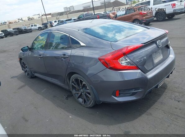 2HGFC2F83LH592845 2020 HONDA CIVIC Gray Задня ліва чверть