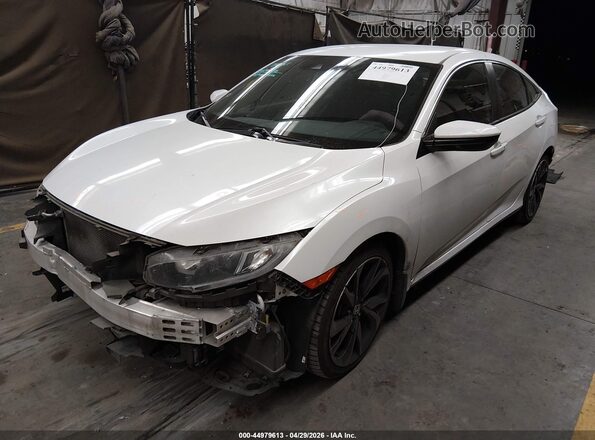 2HGFC2F85KH603018 2019 HONDA CIVIC White Առջևի ձախ երեք քառորդ տեսարան