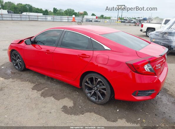 2HGFC2F85LH569471 2020 HONDA CIVIC Red Trasero izquierdo