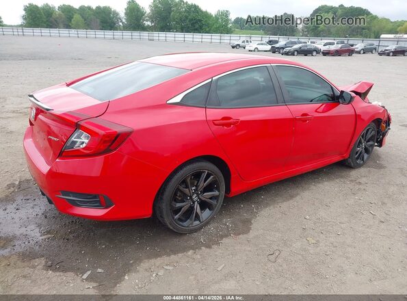 2HGFC2F85LH569471 2020 HONDA CIVIC Red Trasero derecho